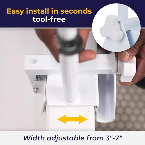 Miniatura 3 de Drive Medical Barra de agarre ajustable para bañera y barandilla de seguridad para bañera, fácil instalación con abrazadera, construcción duradera