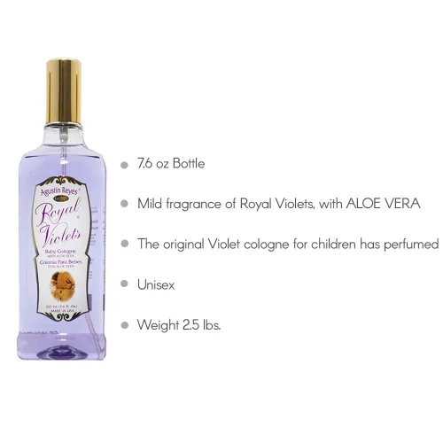 Miniatura 4 de Royal Violets Colonia para bebés con Aloe Vera, Agua de Colonia para refrescar a tu Bebé, Esencia Delicada para toda la Familia, Perfume de Bebé