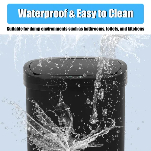 Miniatura 4 de Basurero de cocina con sensor de movimiento de 13 galones, cubo de basura con sensor automático de 50 L, cubo de basura inteligente con tapa