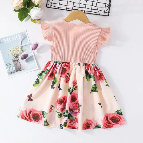 Miniatura 7 de VINUOKER Vestido floral de verano para niña pequeña, vestido de verano para niñas, ropa casual