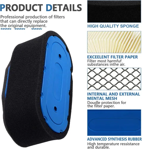 Miniatura 3 de 11013-7027 11013-7024 Filtro de aire y pre filtro para motores de eje vertical Kawasaki FH601V FH680V FH641V FH721V FH680V 19-25HP #11013-7005