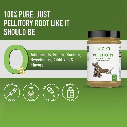 Miniatura 3 de bixa BOTANICAL Polvo de raíz pellitory Anacyclus pyrethrum/Akarkara Suplemento de hierbas ayurvédicas 200 GMS / 7 oz Sin gluten, sin OMG