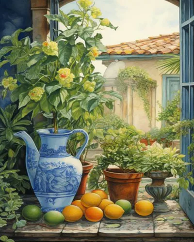 Miniatura 16 de Pintura de frutas por números para adultos, pintura al óleo digital de uva, sandía, naranja, melocotón, ciruela, lienzo, pintura acrílica, divertida