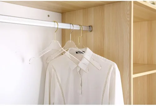 Miniatura 2 de YBM HOME Perchas acrílicas transparentes de calidad hechas de acrílico transparente para un aspecto y tacto lujosos para el armario, perchas