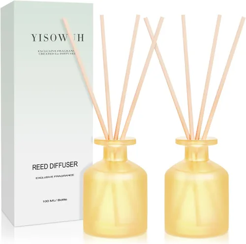 Difusor de varillas – BlackBerry Piña 3.38 oz (3.4 fl oz), juego de 2 paquetes de difusor de aceite esencial con 16 varillas, fragancia de larga