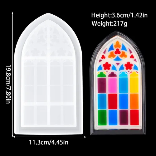Miniatura 5 de Caja de almacenamiento, molde de resina de silicona, moldes de placa para resina epoxi, forma de ventana, contenedor de joyería, caja de fundición