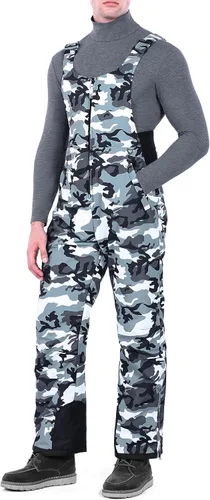Sportneer Pantalones de nieve para hombre, overoles aislados para la nieve que te mantienen caliente y seco para snowboard y esquí
