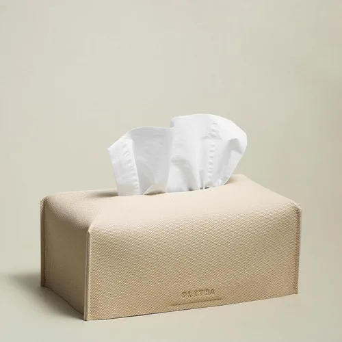 Miniatura 18 de OLETHA Funda para Caja de Pañuelos Rectangular Estética, Portador de Pañuelos de Caja Plana Mediana Rectangular, Negro
