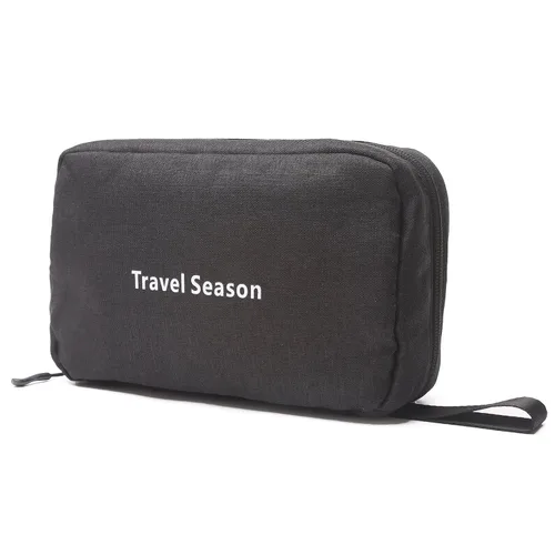 Miniatura 3 de Neceser colgante de lona Estuche de viaje compacto Organizador de cosméticos Kit de higiene de cuidado personal Bolsa de accesorios de baño