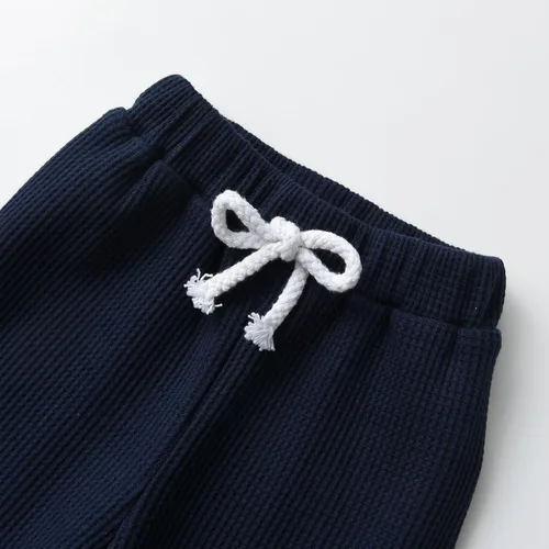 Miniatura 6 de Conjunto de 2 piezas de sudadera con estampado de letras de manga larga y pantalones para bebé niño