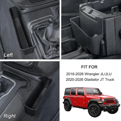 Miniatura 4 de PIMCAR 3 accesorios interiores compatibles con Jeep Wrangler JL/JLU 2018-2026 y Gladiator JT Truck 2020-2026, incluyendo organizador de consola