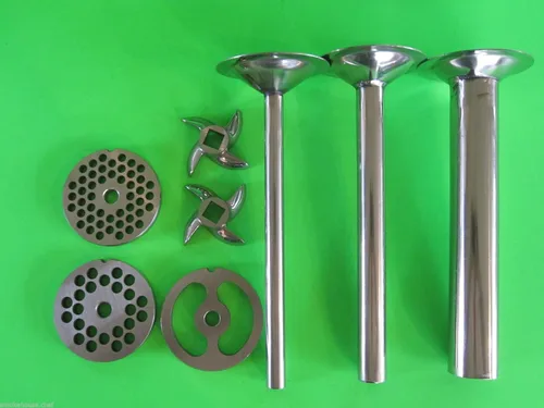Miniatura 5 de Accesorio para picadora de carne de acero inoxidable de tamaño exclusivo #12, además de kit de relleno de salchichas. Se adapta a mezcladores