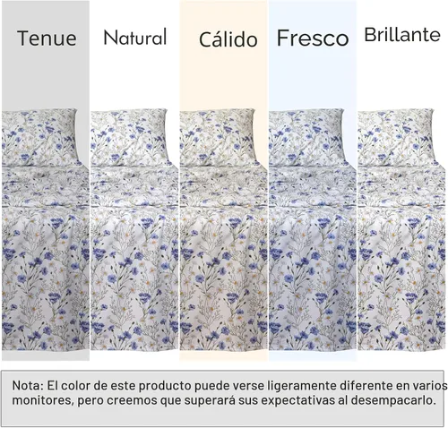 Miniatura 7 de RUVANTI Juego de sábanas divididas tamaño King de 100 % algodón para cama ajustable, 5 piezas, ropa de cama de tejido de percal suave y Guisante