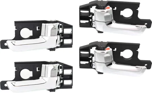 Garage-Pro Juego de manijas interiores para puerta compatibles con Kia Sportage 2005-2010 cromadas delanteras y traseras, lado del conductor y del