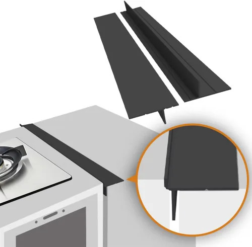 Miniatura 12 de Kindga - Cubierta de silicona para cubrir los espacios entre la mesada de la cocina y los electrodomésticos como la lavadora y la estufa, fácil