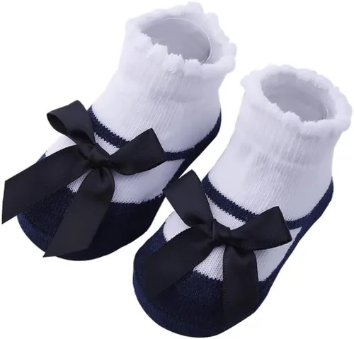 Miniatura 5 de Newborn Baby-girls Socks and Bow Infant Toddler Ankle Socks