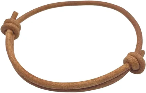 Miniatura 10 de 3 mm Men Genuine Leather Bracelet - Handmade Adjustable Cuff, Mens Minimalism Leather Wrap Wristband, Simple Accessories, Premium Leather, Women