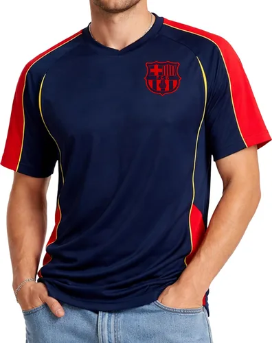 Miniatura 14 de Icon Sports Camiseta con licencia oficial del FC Barcelona para el Día del Juego, unisex para adultos Fcb101pf-borgoña