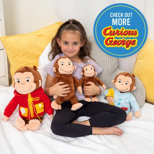 Miniatura 6 de Kids Preferred Curious George Learn to Dress Monkey - Juguetes de peluche de animales suaves y lindos, peluches tiernos y abrazables, regalos