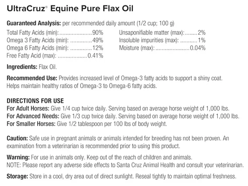 Miniatura 5 de UltraCruz® Aceite de lino puro equino, 1 galón