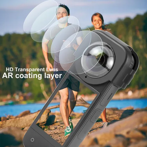Miniatura 3 de PULUZ Cubierta protectora de lente para Insta360 X4, protector de lente de cámara de vidrio óptico para Insta 360 x4, antiniebla, anticaída, 98%