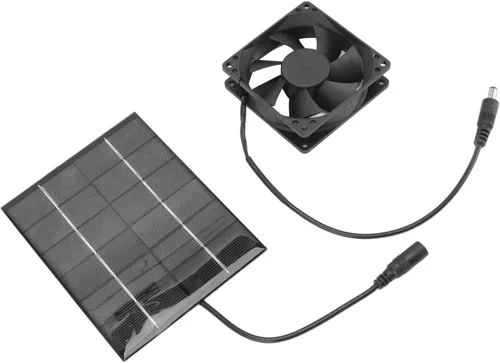 Miniatura 8 de Kit de ventilador de panel solar, mini ventilador de escape con energía solar, herramienta de disipación de calor para invernadero, gallineros