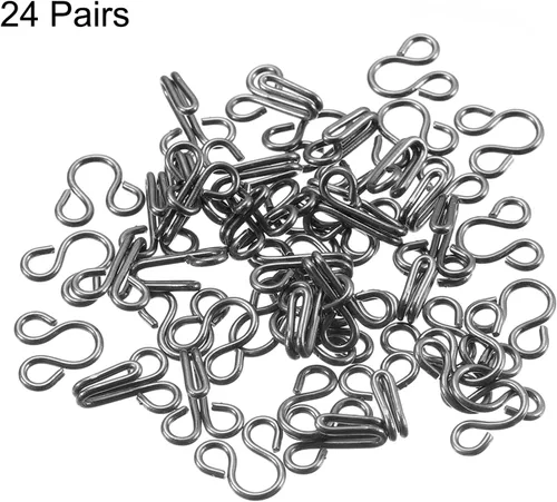 Miniatura 3 de uxcell Juego de ganchos de costura y cierre de ojos para ropa, pantalones, falda, vestido, brasier, costura, manualidades