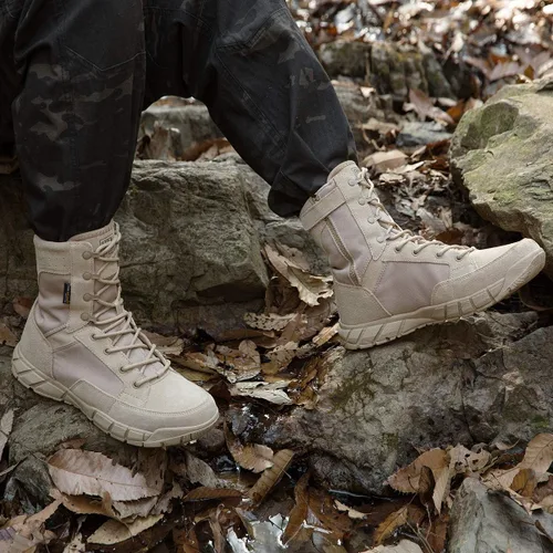Miniatura 9 de FREE SOLDIER Mens Tactical Boots 8 Inches Lightweight Combat Boots Durable Suede Leather Military Work Boots Desert Boots