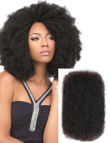 Miniatura 11 de Style Icon 3 paquetes de cabello humano Afro Kinkys a granel (30cm/30cm/30cm, negro natural) - Trenzas Afro Twist - Extensiones rizadas y crespas