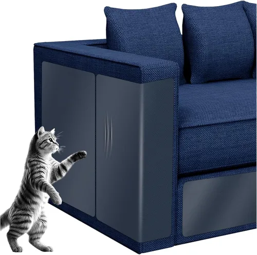 Protectores de Muebles Anti Arañazos para Gatos para Evitar que Rasguñen, Paquete de 12 Protectores Autoadhesivos de Una Cara para Esquinas de Sofá