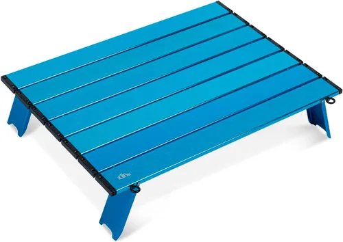 Miniatura 10 de iClimb - Mesa plegable ultraligera y compacta de mini playa y picnic de aluminio con bolsa de transporte, dos tamaños (negro - S)