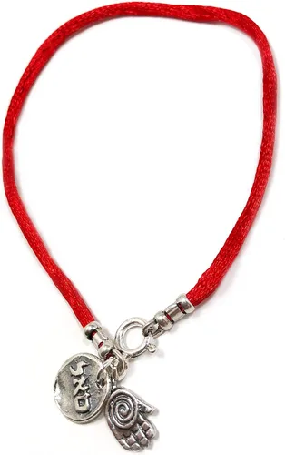 Miniatura 7 de Hecho a mano Hamsa ROJO Seda Cábala pulsera para la Prosperidad & éxito para hombre