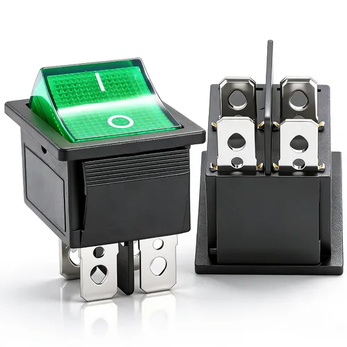 Miniatura 9 de Twidec Interruptor basculante de 3 pines 3 posiciones ON/OFF/ON AC 6A/125V 10A/250V SPDT Coche Barco Negro Interruptor basculante palanca KCD1-5-103