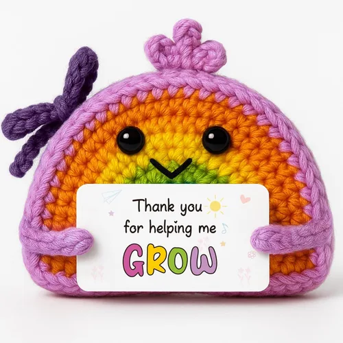 Miniatura 15 de Regalo de agradecimiento – Muñeca arcoíris de ganchillo con tarjeta "Make the Difference" – Decoración de agradecimiento para profesores, compañeros