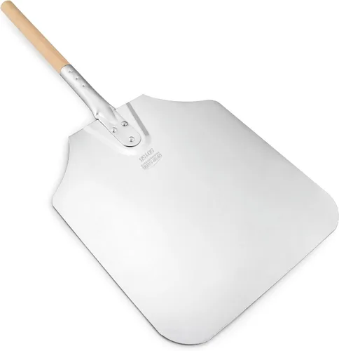 Miniatura 3 de New Star Foodservice 50158 Pala para Pizza de Aluminio, Mango de Madera, Hoja de 12 x 14 pulgadas, 26 pulgadas en total