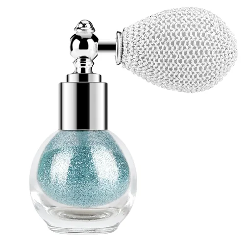 Miniatura 17 de KYDA Spray en polvo iluminador, spray de purpurina de alto brillo, maquillaje en polvo brillante, para cosméticos con purpurina facial y corporal