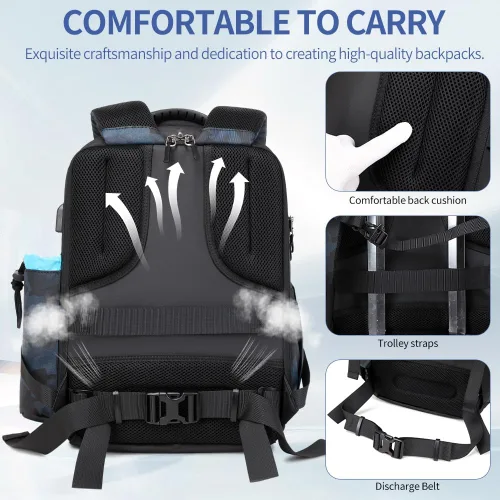 Miniatura 7 de Mochila para cámara DSLR/SLR/sin espejo, bolsa grande para fotografía para hombres y mujeres, con compartimento para laptop y soporte para trípode