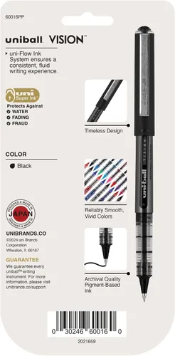 Miniatura 8 de uni-ball Vision - Bolígrafos con micropunta (1/64 de pulgada), color negro, 4