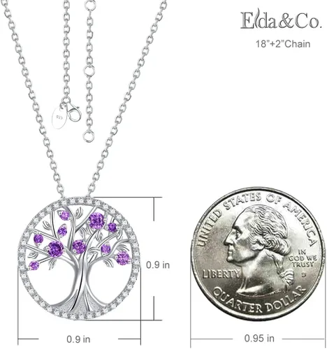 Miniatura 6 de Collar de árbol de la vida para mujer, collar de perlas esmeralda piedras natales de mayo, junio, para esposa, mamá, regalos de cumpleaños