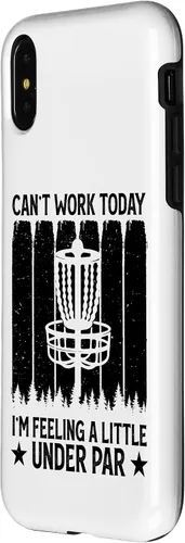 Miniatura 2 de iPhone X/XS Can't Work Today I'm Feeling A Little Under Par - Disc Golf Case