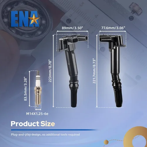 Miniatura 8 de ENA Juego de 8 bobinas de encendido, 16 bujías platino compatibles con Ford F150 2010-2014, F250 F350 2011 2012 2013 2014 2015 2016 2017 Super Duty