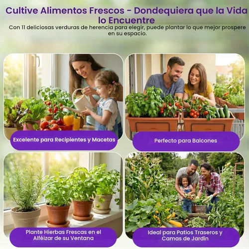 Miniatura 7 de 11 semillas tradicionales para plantar verduras y frutas, 4800 suministros de preparación de supervivencia y fin del mundo, paquete variado