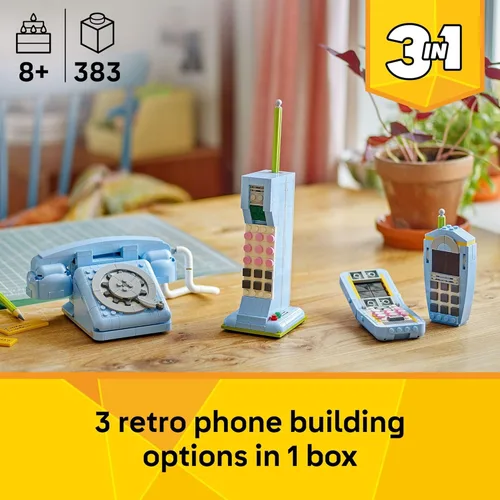 Miniatura 2 de LEGO Creator 31174 - Teléfono retro 3 en 1 para niños, decoración del hogar para dormitorio o habitación de los niños, juguete de construcción