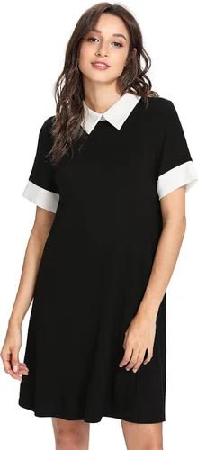 Miniatura 4 de Floerns Camiseta holgada Casual para Mujer, Vestido flojo, Simplemente combina con un collar, Manga 34