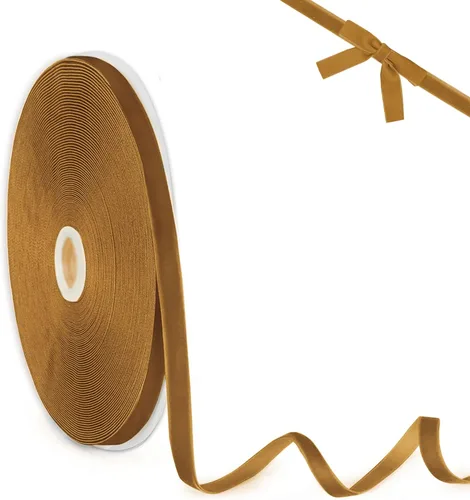 Miniatura 9 de Cinta de terciopelo de 3/8 pulgadas x 25 yardas, cinta de tela para envolver regalos, decoración de coronas, manualidades hechas a mano para hacer