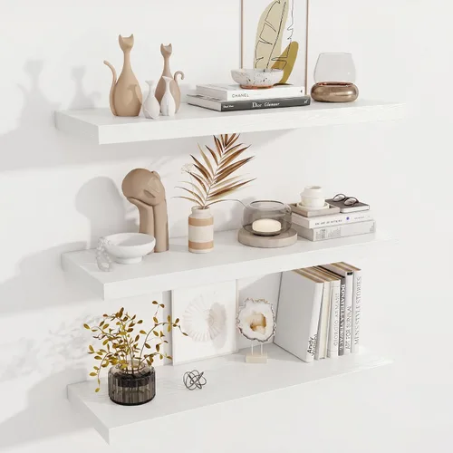 Miniatura 109 de Fun Memories Estantes flotantes de 12 pulgadas de profundidad, estantes de pared de madera de 16 x 12 pulgadas, estante de almacenamiento rústico