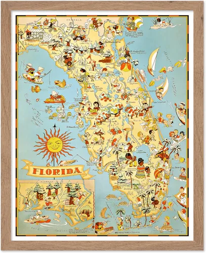 Miniatura 47 de Poster Master Póster retro de viaje con mapa monumental vintage de Florencia, arte italiano, gran regalo para hombres, mujeres, amantes