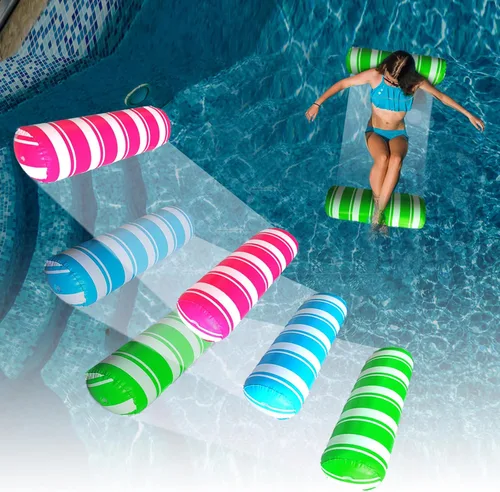 Miniatura 9 de Flotadores inflables para piscina, hamaca de agua de tamaño adulto, balsas de piscina, sillas flotantes, flotadores de piscina multiusos 4 en 1