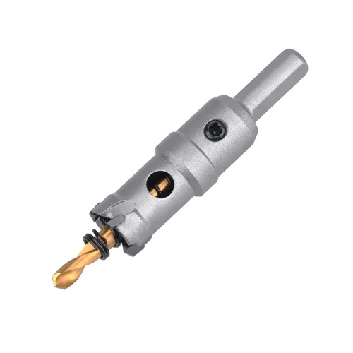 Miniatura 11 de Sierra de agujero con punta de carburo de 4 pulgadas/3.937 in, sierra de agujero de acero metálico con broca, cortador de agujeros para metal