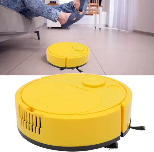 Miniatura 2 de Fdit Robot Aspirador, Mini Robot Automático de Evitación USB Carga Inteligente para Pisos de Madera para Alfombras (Amarillo)